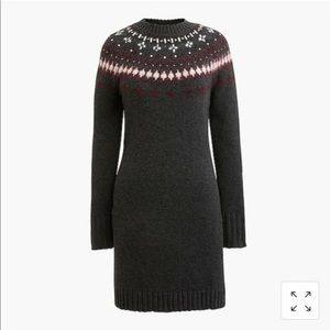 J Crew Jewel Embellish Isle Crew Sweater Dress